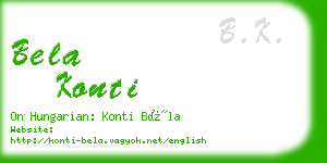 bela konti business card